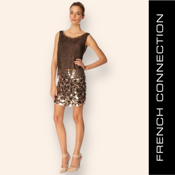 NWT‎ French Connection Women's Sparkle Hour Dress, Size 10, MSRP $398 - Picture 2 of 12
